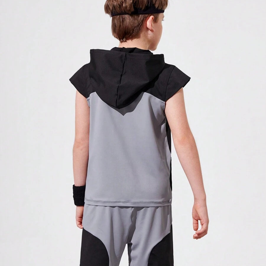 Boys’ Padel & Tennis Sports Set – Breathable Stretch Fitness Outfit for Running & Training