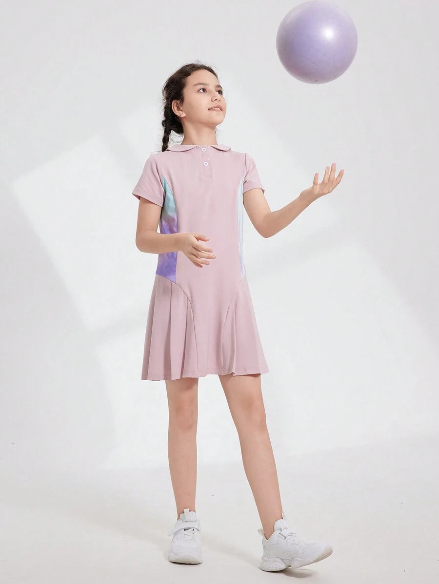 Girls’ Tennis & Padel Dress – Lightweight Breathable Short Sleeve Sports Outfit
