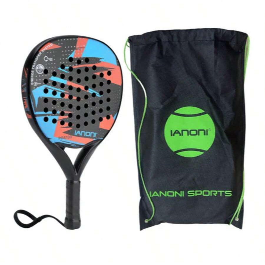 Carbon Fibre Padel Racket – Soft EVA Core – Lightweight Paddle with Carry Bag