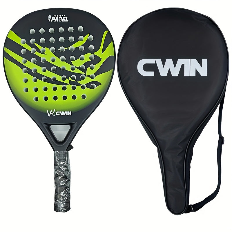 Carbon Fibre Padel Racket – Soft EVA Core – Lightweight Control Paddle with Carry Bag