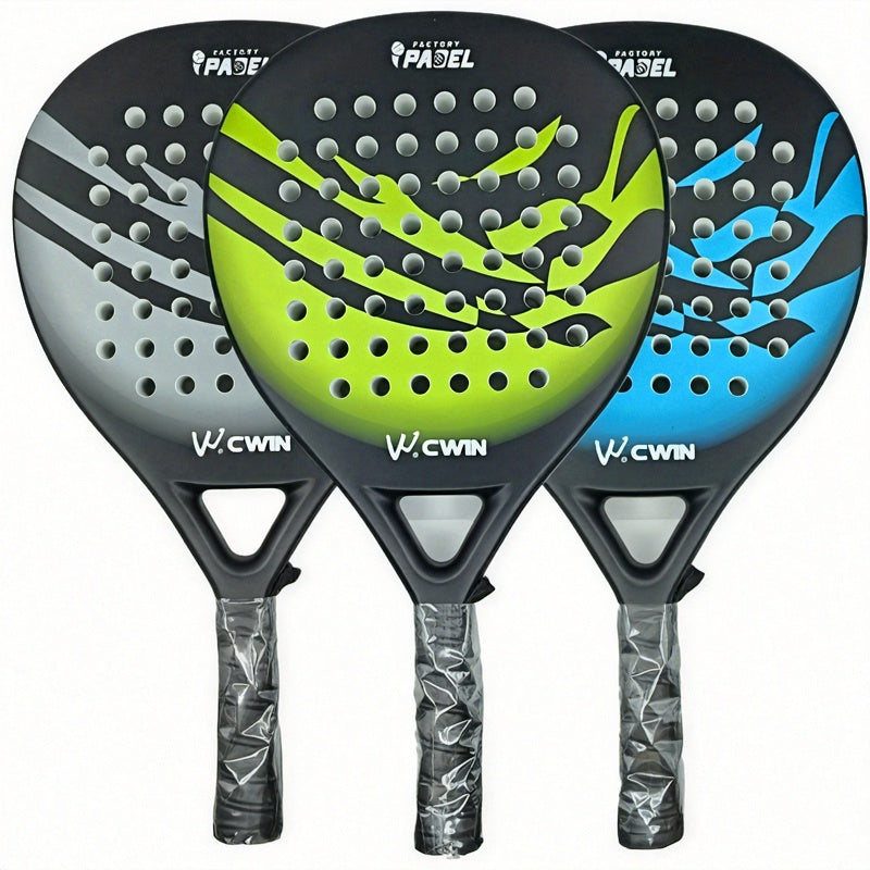 Carbon Fibre Padel Racket – Soft EVA Core – Lightweight Control Paddle with Carry Bag