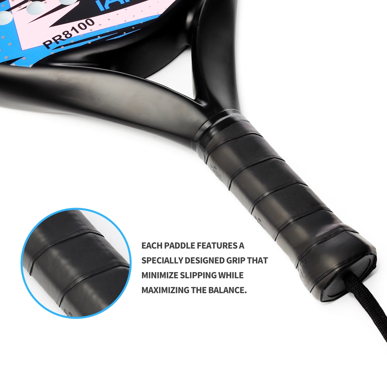 Padel Racket Carbon Fiber Surface with EVA Memory Foam